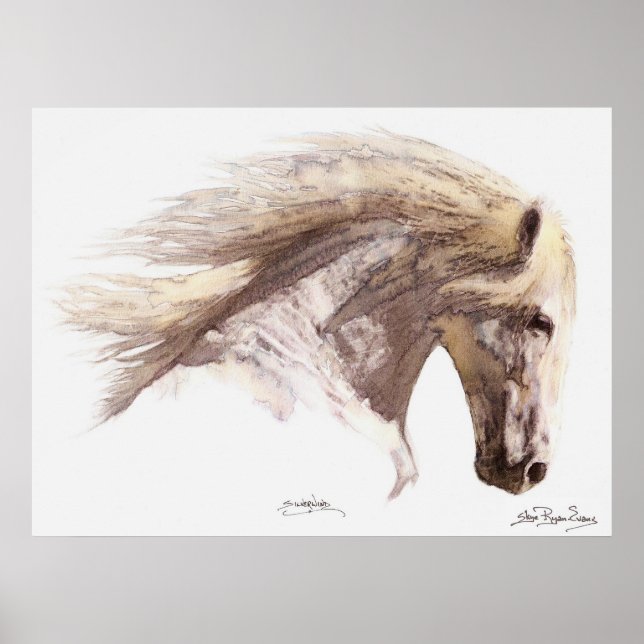 SILVERWIND (Aquarell) Art Poster (Vorne)