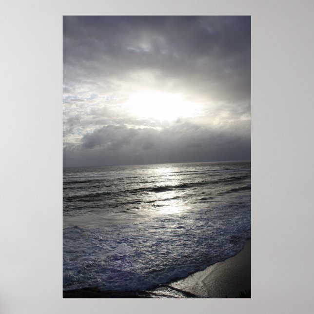 Silvery Blue Sunset Poster (Vorne)