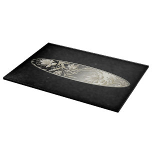 Silvery Gray Metallic-Blume Schneidebrett