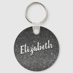 Silvery Gray Personalisiert Name Schlüsselanhänger