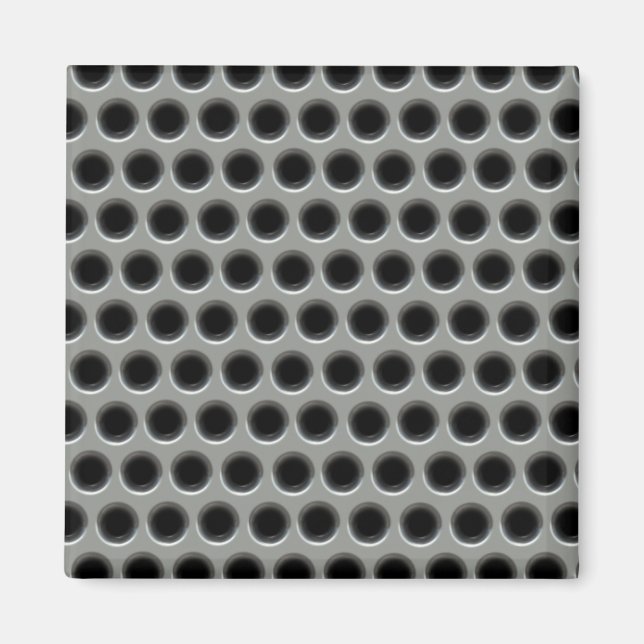 Silvery Metal Mesh Magnet (Vorne)