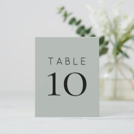 Silvery Sage Green Wedding Tischnummer