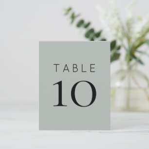 Silvery Sage Green Wedding Tischnummer