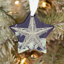 Silvery Star Holiday Ornament