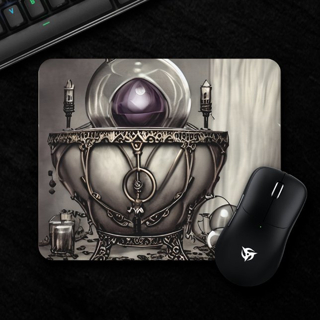 Silvery Verziert Cauldron mit Lila Kristallball Mousepad (Von Creator hochgeladen)