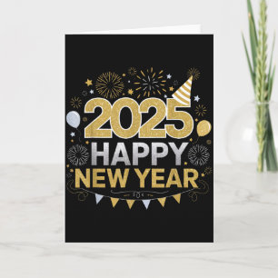 Silvester 2025 Feierlich Lustig Süß Uni Familie Karte