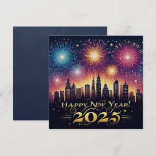 Silvester 2025 Feuerwerks-Feier-Karte Feiertagskarte
