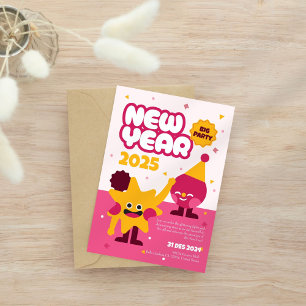 Silvester 2025 Party Einladung der Kinder