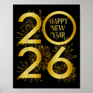 Silvester 2026 Feuerwerk - Frohes Neues Jahr 2026  Poster