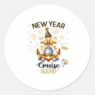 Silvester 2026 Yacht Kreuzfahrt Schiff Nye Party M Runder Aufkleber