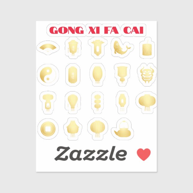 Silvester 5 Gold Aufkleber (Blatt)