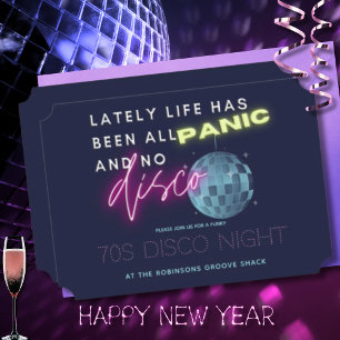 Silvester 70er Party Einladung