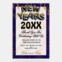 Silvester Akryllische Begrüßung Acrylschild