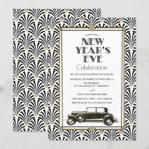 Silvester Art Deco Gatsby Einladung