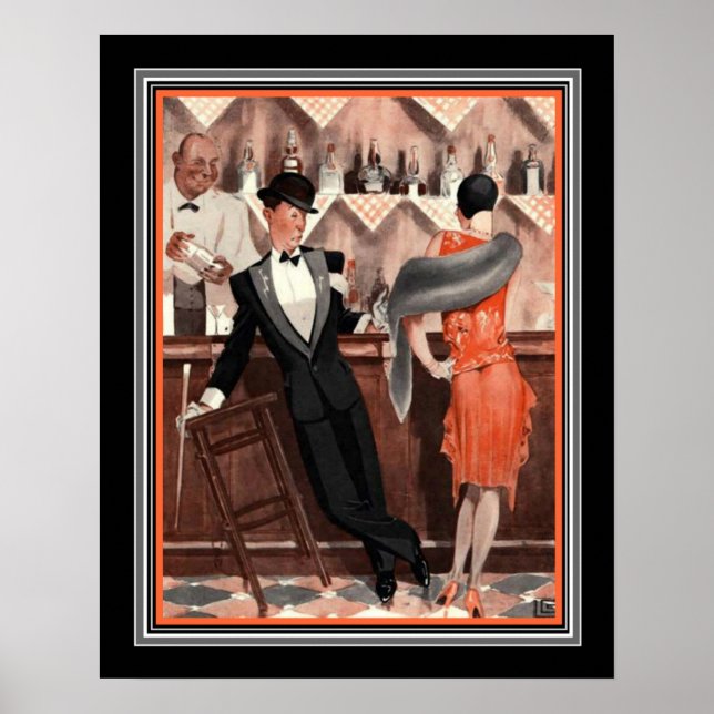 "Silvester" Art Deco Print by George Leonnec Poster (Vorne)