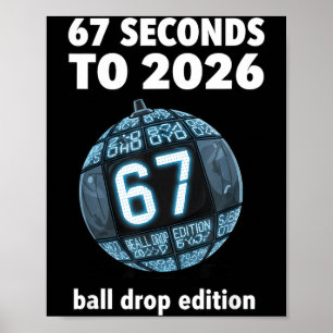 Silvester-Ball-Fall-Countdown Lustiger Brainrot Poster