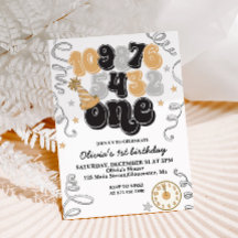 Silvester Countdown Erster Geburtstag Einladung