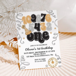 Silvester Countdown Erster Geburtstag Einladung