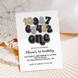 Silvester Countdown Erster Geburtstag Einladung