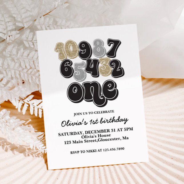 Silvester Countdown Erster Geburtstag Einladung (Von Creator hochgeladen)