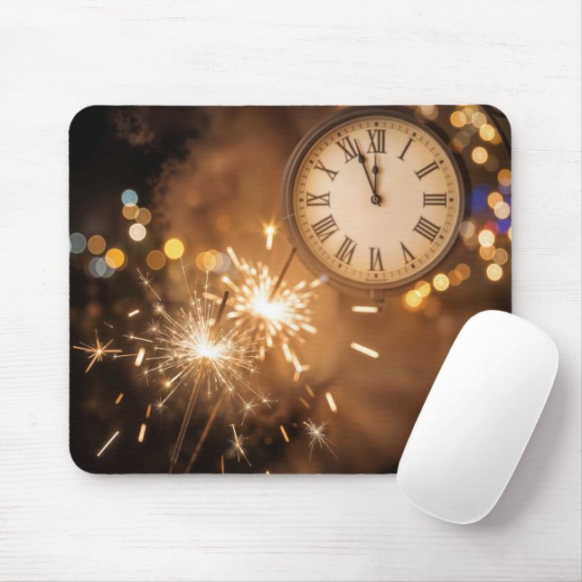 Silvester Countdown mit Wunderkerzen Mousepad (Mit Mouse)