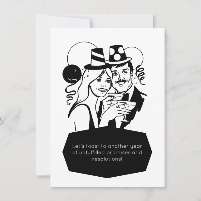 Silvester Countdown-Party Einladung (Vorderseite)