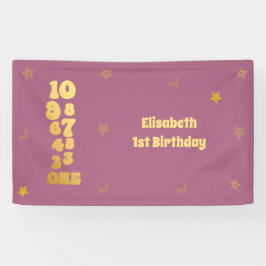 Silvester Countdown zum ersten Geburtstag Banner