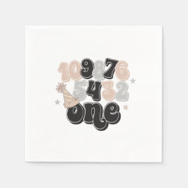 Silvester Countdown zum ersten Geburtstag Serviette