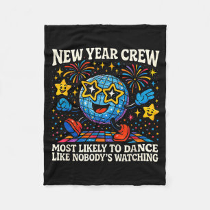 Silvester-Crew Tanzt Am Wahrscheinlichsten Retro-P Fleecedecke