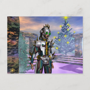 SILVESTER EINER CYBORG FEIERTAGSPOSTKARTE