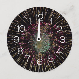 Silvester-Feuerwerk um Mitternacht Einladung