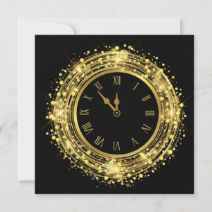 Silvester Glitzer Confetti Einladung