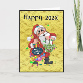 Silvester Gold Card Feiertagskarte