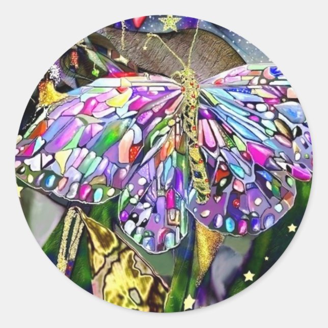 Silvester Gold Leaf Butterfly, Aufkleber (Vorderseite)