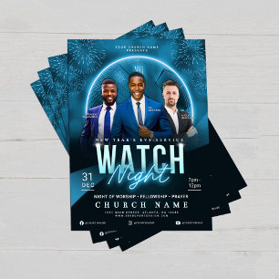 Silvester-Gottesdienst Flyer für die Watch Night