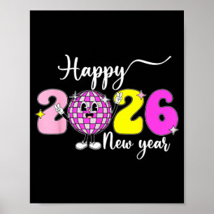 Silvester Hallo 2026 Frohes Neues Jahr 2026 Disc Poster