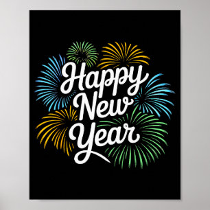 Silvester Happy New Year 2026 Party Countdown Poster