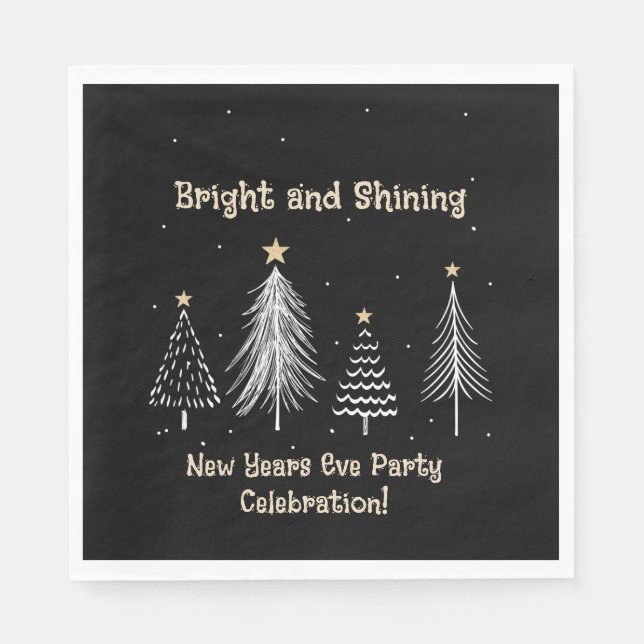 Silvester Holiday Party Serviette (Vorderseite)