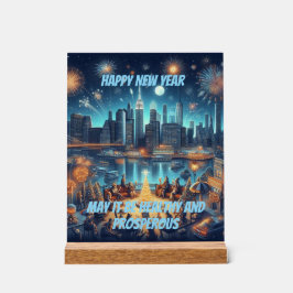 Silvester in New York City Acrylschild