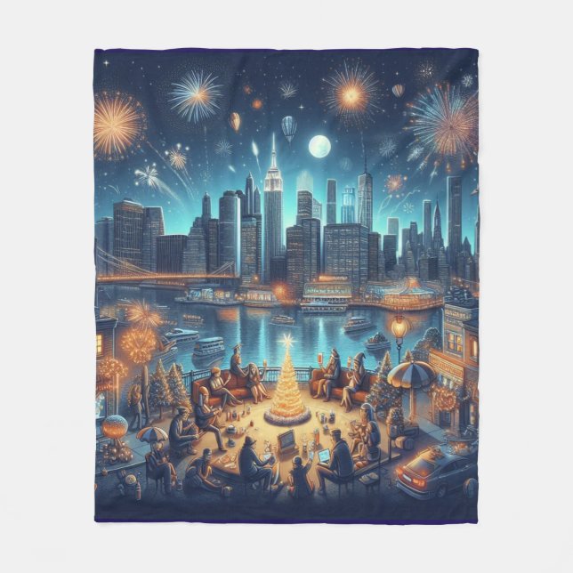Silvester in New York City Fleecedecke (Vorderseite)