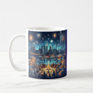 Silvester in New York City Kaffeetasse