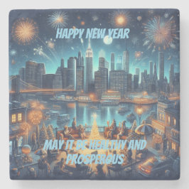 Silvester in New York City Steinuntersetzer