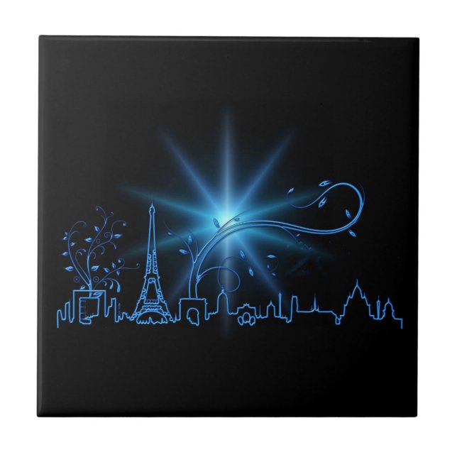 Silvester in Paris Fliese (Vorderseite)