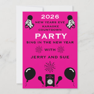 Silvester Karaoke Countdown Einladung