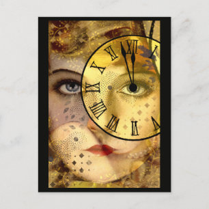 Silvester Mitternacht Postkarte