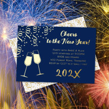 Silvester Party Clink Confetti Gold