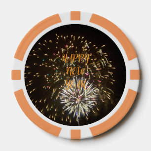 Silvester Party Dekoration / Gefallen - Feuerwerks Pokerchips