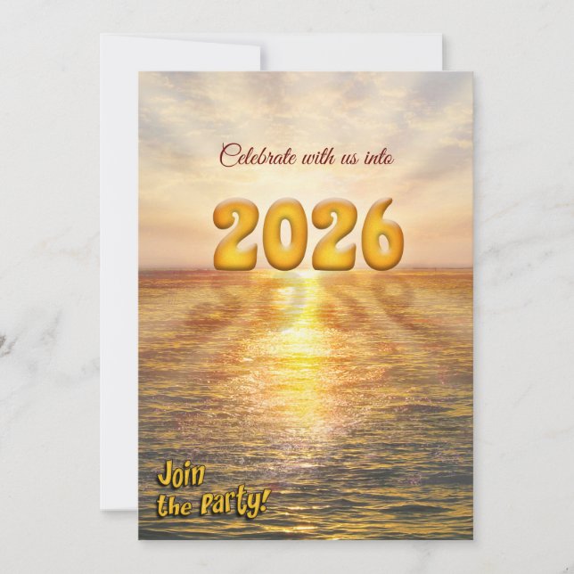 Silvester-Party Einladung (Vorderseite)