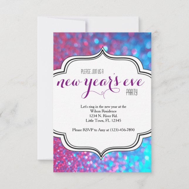 Silvester-Party Einladung (Vorderseite)