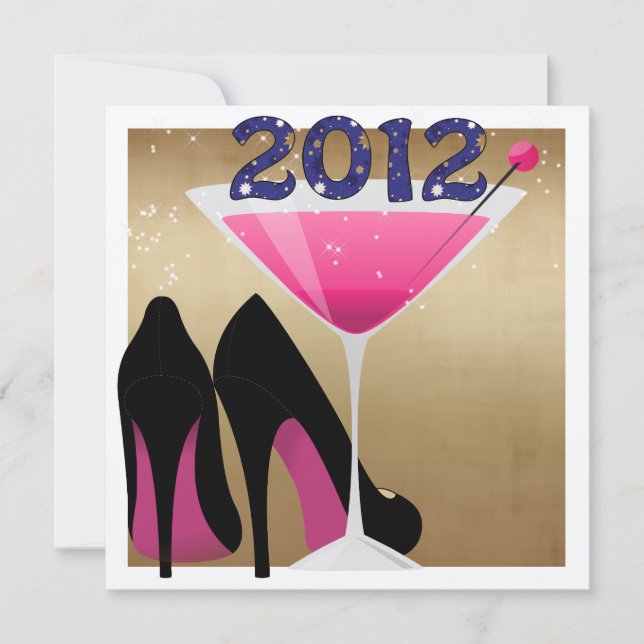 Silvester-Party Einladung (Vorderseite)